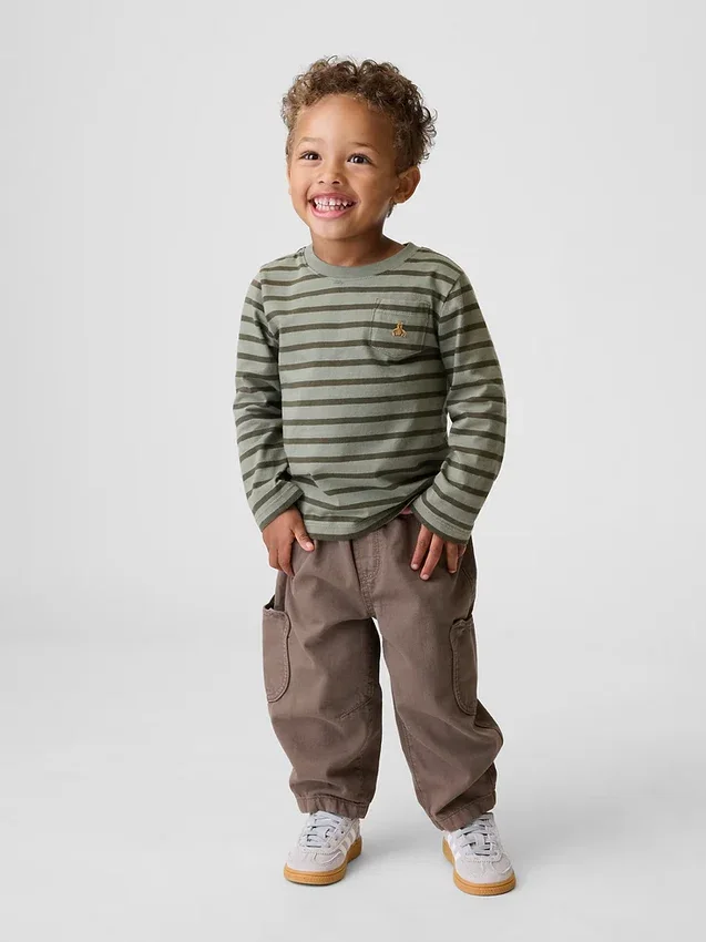 Baby & Peuter Jeans met beertjeszakken en elastische tailleband