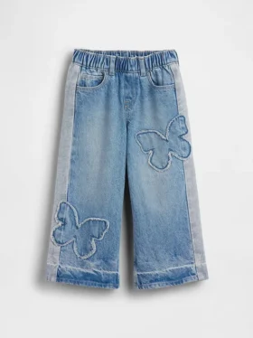 Baby & Peuter Jeans met vlinderprint, loszittend model