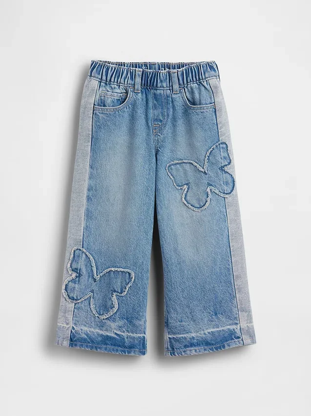 Baby & Peuter Jeans met vlinderprint, loszittend model