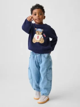 Baby & Peuter-jeans met zakken en treksluiting in Brannan Bear-stijl