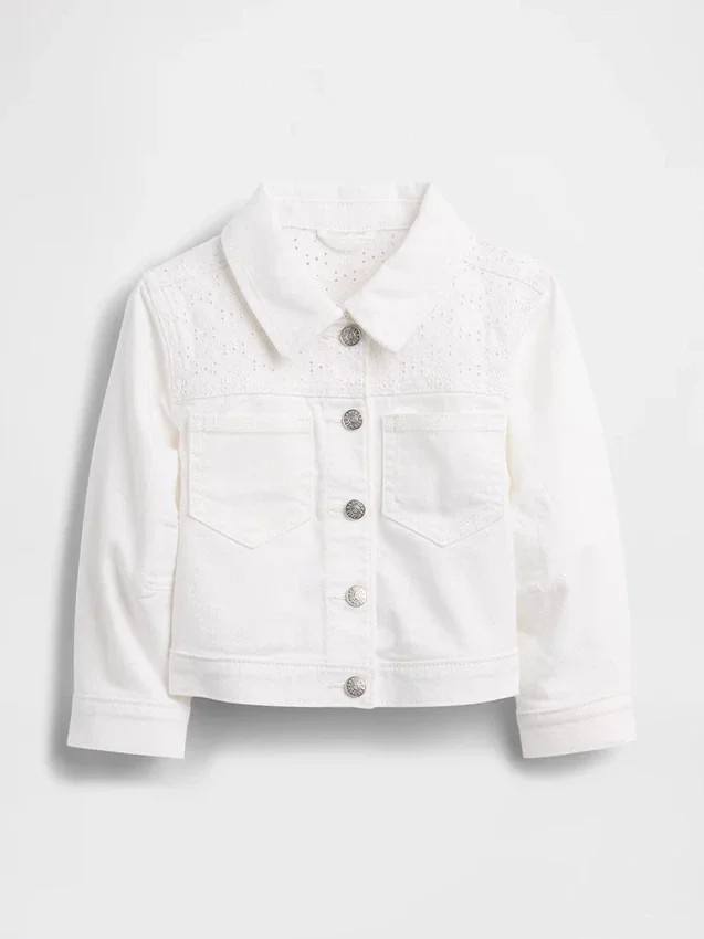 Baby & Peuter jeansjasje met oogjes