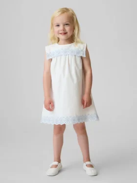 Baby & Peuter-jurk in matrozenstijl met oogjes