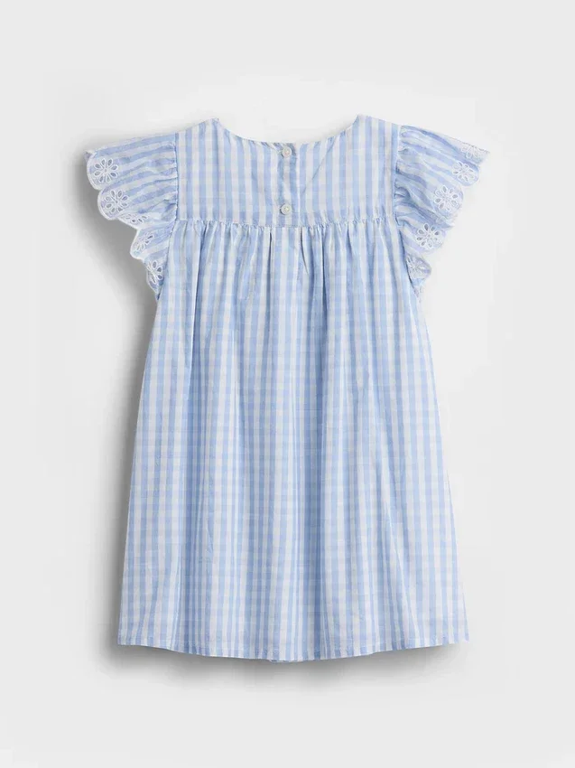 Baby & Peuter-jurk met gaatjes en gingham-print