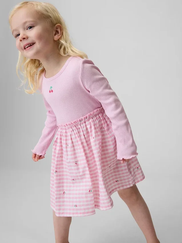 Baby & Peuter-jurk van gemengde materialen