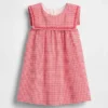 Baby & Peuter-jurk van linnen-katoen met gingham-motief in matrozenstijl