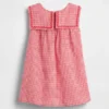 Baby & Peuter-jurk van linnen-katoen met gingham-motief in matrozenstijl