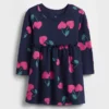 Baby & Peuter-jurk van sweatshirtstof met ruches in de taille