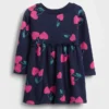 Baby & Peuter-jurk van sweatshirtstof met ruches in de taille