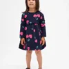 Baby & Peuter-jurk van sweatshirtstof met ruches in de taille
