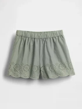 Baby & Peuter korte broek met oogjes aan de zoom