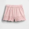 Baby & Peuter korte broek met oogjes aan de zoom