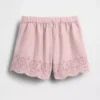 Baby & Peuter korte broek met oogjes aan de zoom