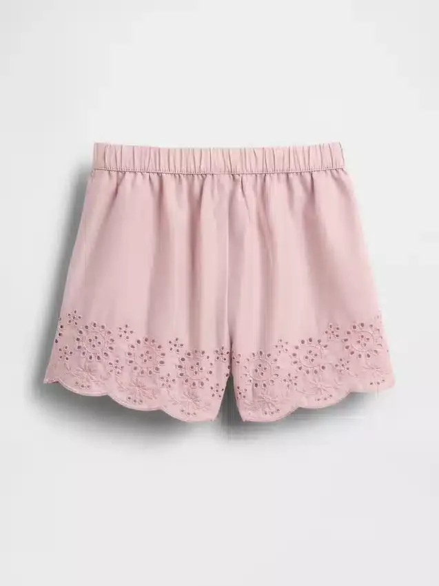 Baby & Peuter korte broek met oogjes aan de zoom
