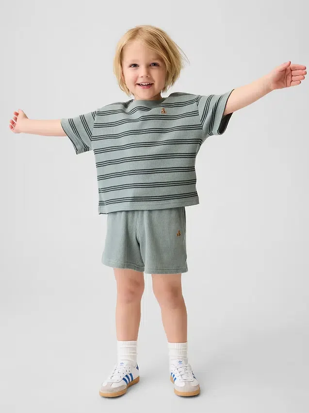 Baby & Peuter korte broek met wafelpatroon