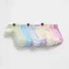 Baby & Peuter-korte sokken met aardbeienmotief (7-pack)