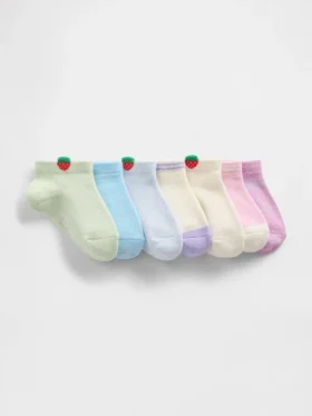 Baby & Peuter-korte sokken met aardbeienmotief (7-pack)