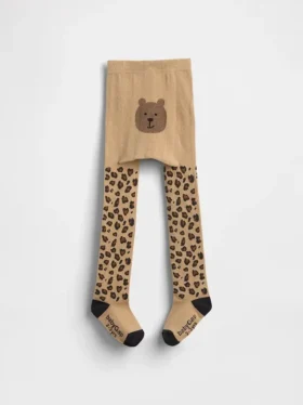 Baby & Peuter panty met luipaardprint en beer