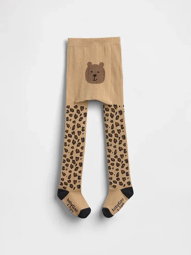 Baby & Peuter panty met luipaardprint en beer