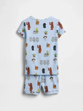 Baby & Peuter pyjama-set met korte broek van biologisch geborsteld katoen met Star Wars-motief
