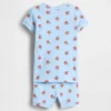 Baby & Peuter pyjama-set met korte broek van Brannan Bear van biologisch geborsteld katoen