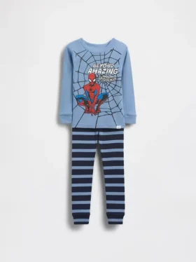 Baby & Peuter-pyjamaset van biologisch geborsteld katoen met Spider-Man-motief
