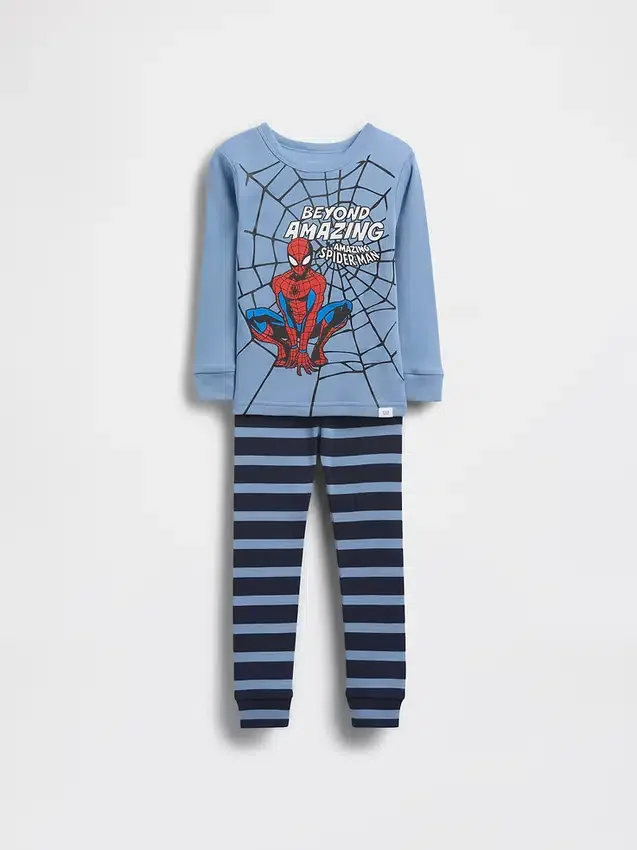Baby & Peuter-pyjamaset van biologisch geborsteld katoen met Spider-Man-motief