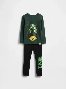 Baby & Peuter pyjamaset van biologisch geborsteld katoen met Wicked-print