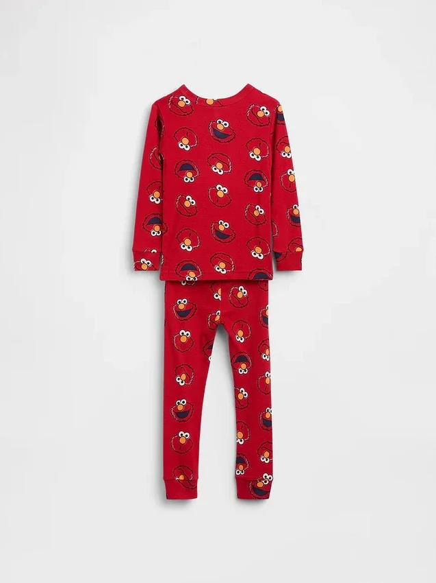 Baby & Peuter pyjamaset van Sesamstraat van biologisch geborsteld katoen met Elmo