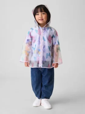 Baby & Peuter regenjas met vlinderprint