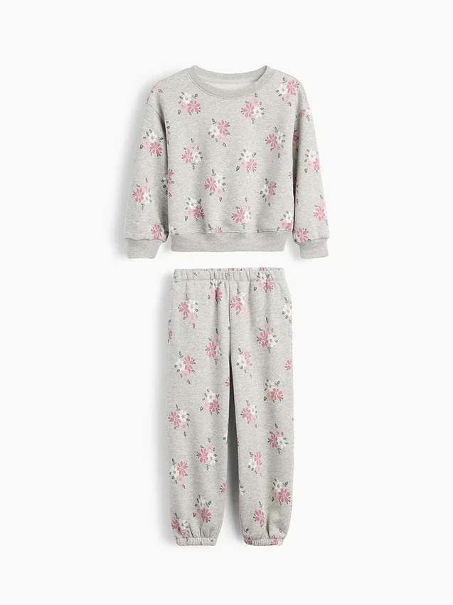 Baby & Peuter-set met Vintagesoft-sweatshirt met bloemenprint