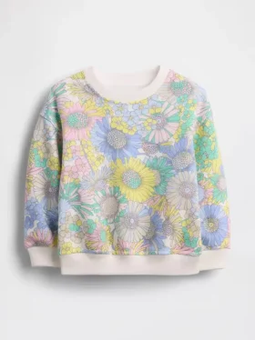 Baby & Peuter-sweatshirt van Vintagesoft-badstof met bloemenprint