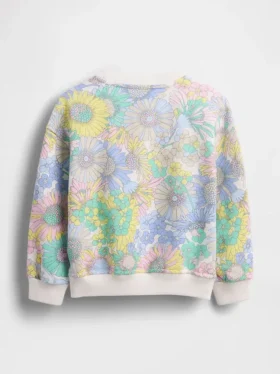 Baby & Peuter-sweatshirt van Vintagesoft-badstof met bloemenprint
