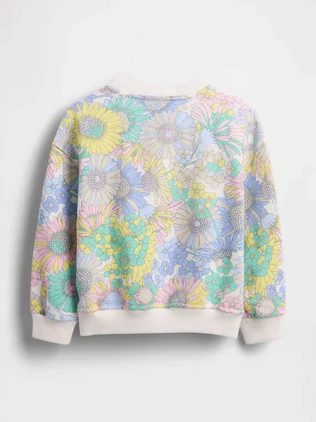 Baby & Peuter-sweatshirt van Vintagesoft-badstof met bloemenprint