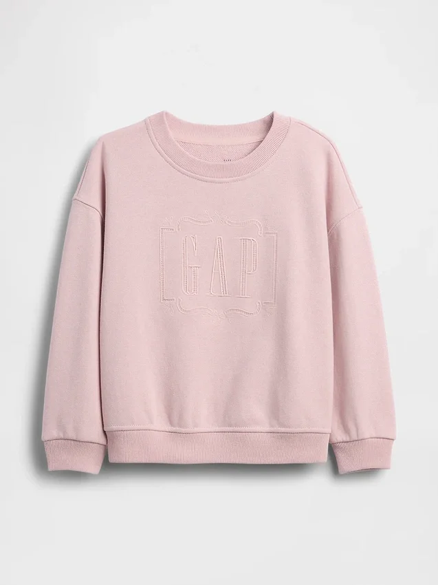 Baby & Peuter-sweatshirt van Vintagesoft-badstof met geborduurd logo