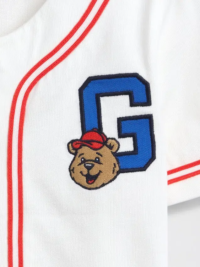 Baby & Peuter-T-shirt met Brannan Bear-logo in baseballstijl