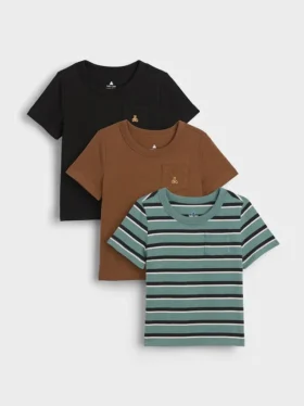 Baby & Peuter-T-shirt met zakje om te mixen en matchen (3-pack)
