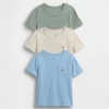 Baby & Peuter-T-shirt met zakje om te mixen en matchen (3-pack)