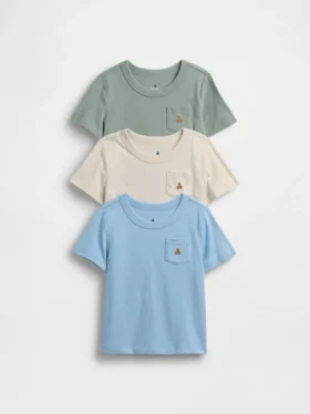 Baby & Peuter-T-shirt met zakje om te mixen en matchen (3-pack)