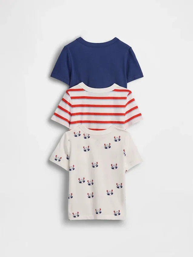 Baby & Peuter-T-shirt met zakje om te mixen en matchen (3-pack)
