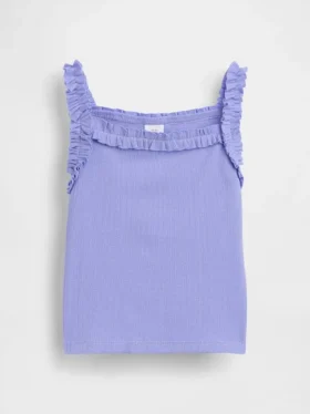 Baby & Peuter-tanktop met geribde schort en ruches