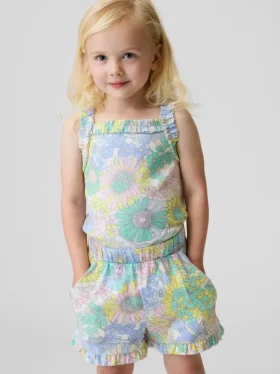 Baby & Peuter-tanktop met geribde schort en ruches