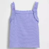 Baby & Peuter-tanktop met geribde schort en ruches