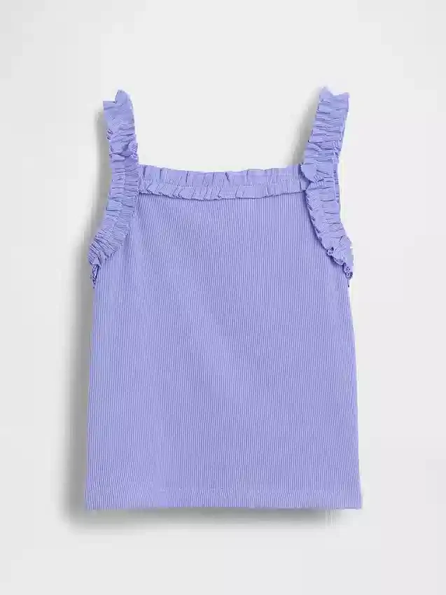 Baby & Peuter-tanktop met geribde schort en ruches