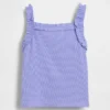 Baby & Peuter-tanktop met geribde schort en ruches