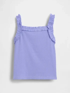 Baby & Peuter-tanktop met geribde schort en ruches