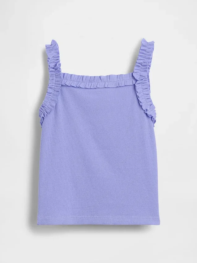 Baby & Peuter-tanktop met geribde schort en ruches
