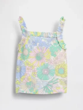 Baby & Peuter-tanktop met geribde schort en ruches