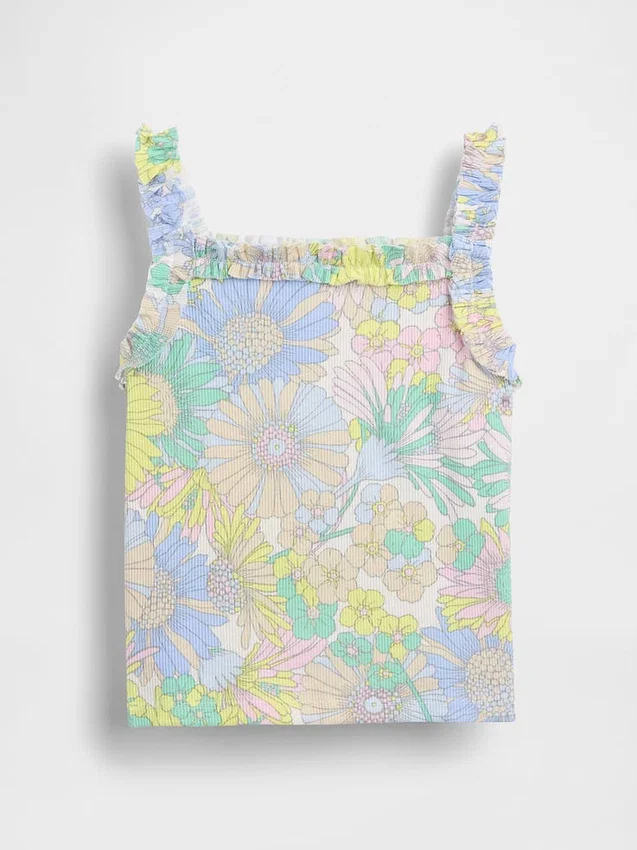 Baby & Peuter-tanktop met geribde schort en ruches
