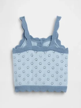Baby & Peuter-tanktop met pointelle-motief en kleurblokken