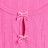 Baby & Peuter-top met pointelle-patroon en strik